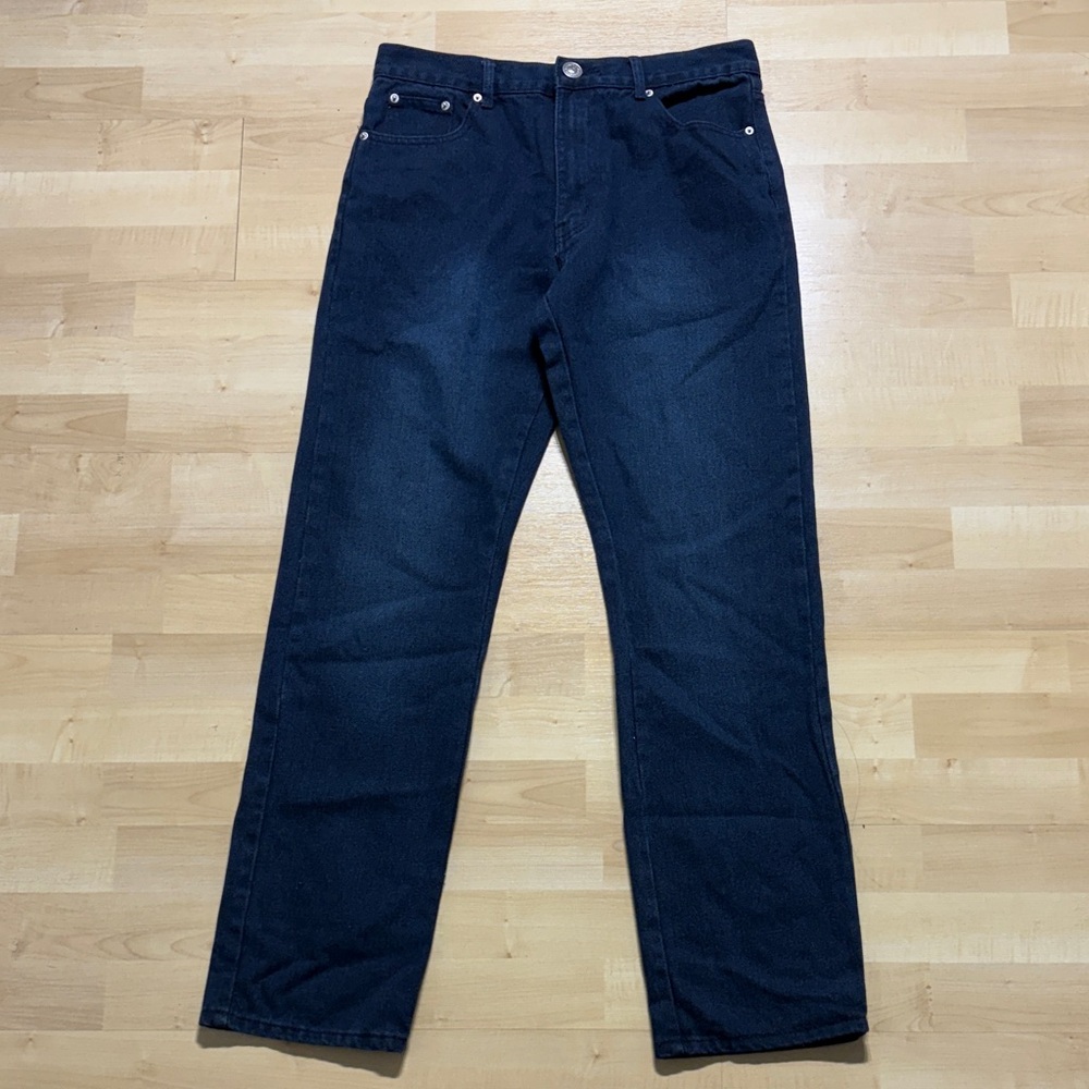 Men's Deep Blue Straight Jeans